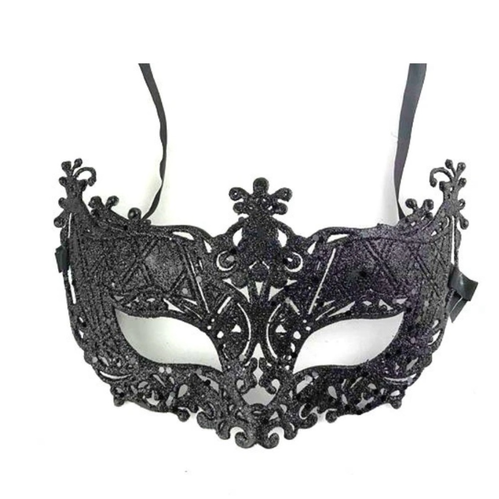Elegant Black Lace Masquerade Mask - Picture 1 of 7